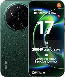 XIAOMI 17 Ultra, Smartphone 16+512 GB, Téléobjectif Leica 200MP 75–100mm, Capteur LOFIC HDR, HyperAI, Optique Leica APO, Vert, Garantie prolongée d'1 an, Chargeur Non fourni