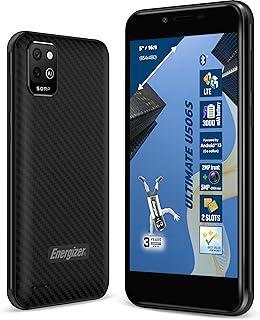 Energizer - Smartphone U506S - Pas Cher Débloqué 2GB RAM / 32GB ROM - Ecran 5" - 3000 mah Batterie - Caméra 5MP+QVGA arrière / 2MP Avant - Android 13 GO - Noir - Double SIM