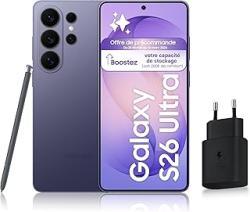 Samsung Galaxy S26 Ultra, Smartphone Android 5G avec Galaxy AI, 512 Go, Chargeur Secteur Rapide 25W Inclus, Smartphone déverrouillé, Violet, Version FR