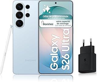 Samsung Galaxy S26 Ultra, Smartphone Android 5G avec Galaxy AI, 512 Go, Chargeur Secteur Rapide 25W Inclus, Smartphone déverrouillé, Bleu, Version FR
