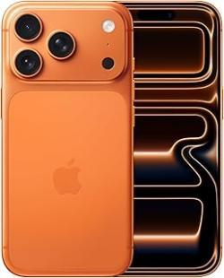 Apple iPhone 17 Pro 256 Go : Écran 6,3 pouces avec ProMotion jusqu’à 120 Hz, Puce A19 Pro, Autonomie prodigieuse, Système caméra Pro Fusion avec caméra avant Center Stage ; Orange cosmique