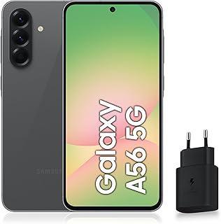 Samsung Galaxy A56 5G, Smartphone Android, 128 Go, Chargeur Secteur Rapide 25W Inclus, Smartphone déverrouillé, Graphite, Version FR