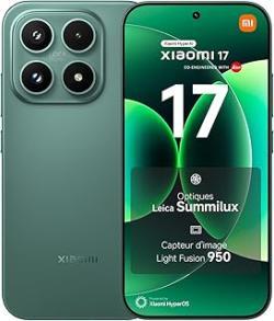 Xiaomi 17, Smartphone 12+256 GB, Optique Leica Summilux, Capteur Light Fusion 950, Batterie 6330mAh (typ), Xiaomi HyperAI, Rose, Garantie 2 Years, Chargeur Non fourni