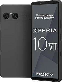 Sony Xperia 10 VII - 6,1 Pouces 19,5:9 OLED avec 120 Hz, Batterie 5 000 mAh, Objectif Ultra Grand Angle 16 mm, Audio 3,5 mm, Android 15, IP65/68, Double SIM Hybride, Noir Charbon