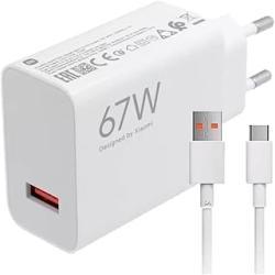 XIAOMI XIAOMI MI Travel Charger Combo Set with USB-A to Type-C Charing Cable 1M, 67W White EU MDY-12-EJ